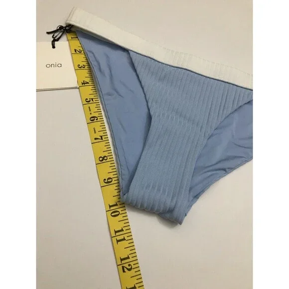 Onia Leila Bikini Bottom Size M. Blue & White Color - Picture 10 of 10